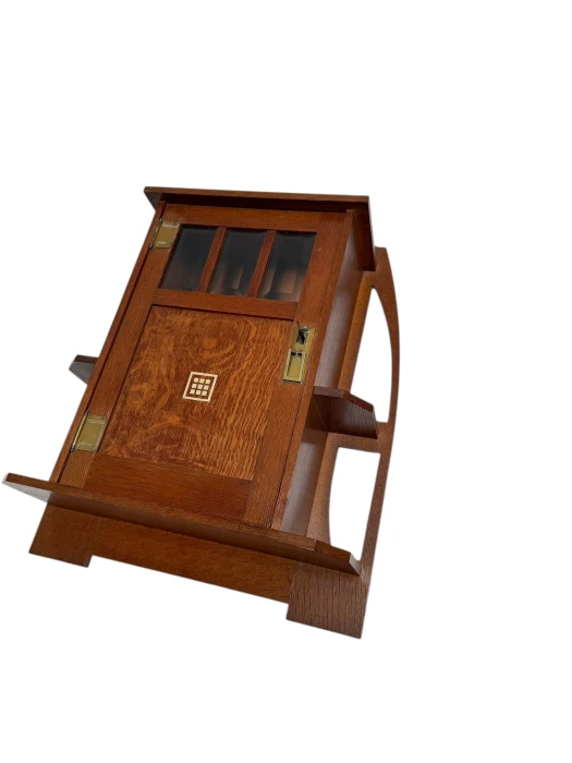 Arts & Crafts Wall Cabinet in Oak by Onder den Sint Maarten, 1900s